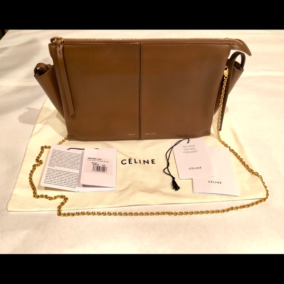 Celine Handbags - Celine Authentic Havana Clutch On Chain Tri-Fold⚡️